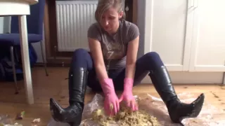 Playing with food and trampling it by Femdom Austria