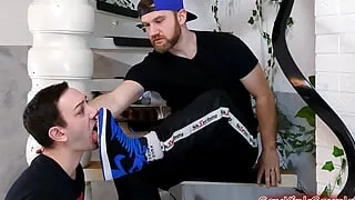 Licking a Crushed Whippet Cookie From Masters Sneaker Soles