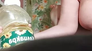 Trying on big bottles
