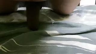 Handjob And Cum On Bed