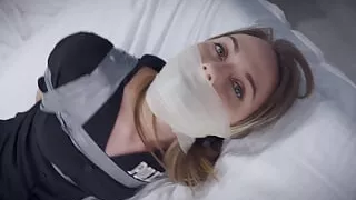 Chloe Toy - Blonde Officer Bound Tape Gagged Put in Bondage