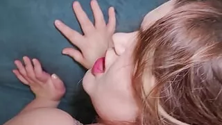 Hard Anal Punishment for Naughty BBW Stepmommy and Her Tight Asshole in Ripped Leggings