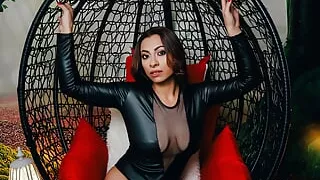 Dance,Strip And Suck a Black Dildo