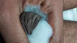 Masterbating in bathroom