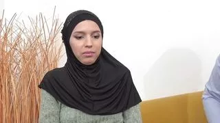 Grateful sexy babe in hijab gets boned