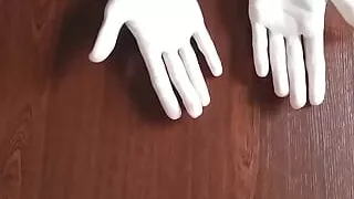 Clear white hand spanking punishment