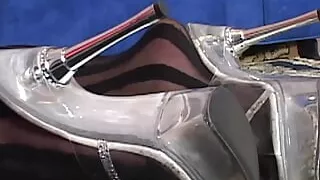 An Asian bitch gets fucked with a dildo by her naughty lesbian lover