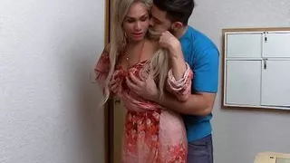 Sexy Shemale Gaby Abelha Cums Inside His Ass After Getting Dick Sucked