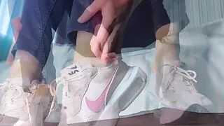 Nylon socks dildo play teaser