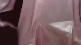 pink satin long dancing