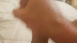 TS Missy strokes and cums