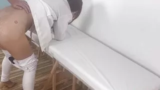 Doctor grabs the patient's dick!