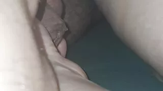 Step mom under blanket trying to woke up step son by handjob his dick