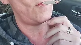 Naughty American MILF Masturbates at the Gas Station