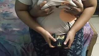 When the wife is not at Room Sister in law fucked by Son in law while she was playing games on TV - Big Boobs Cute 18+ teen sex