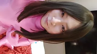 Japanese amateur crossdresses masturbate pink morphsuit