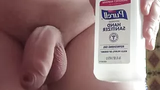 Dick. Clean. Masturbation. Huge balls and dick. Cleaning my dick.