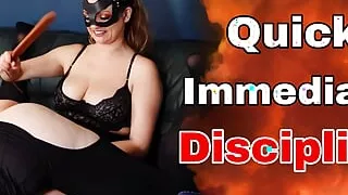 Femdom Discipline Over Knee Spanking! Bondage Ballbusting Pain Punishment BDSM Domme Real Homemade Milf Stepmom