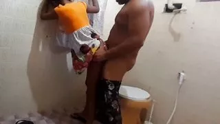 I Caught My Stepdaughter Masturbating in the Bathroom and Fucked Her Ass.