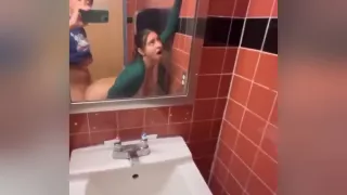 Fucked Big Titty Teen On A Public Toilet