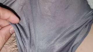 Step Sister Spreads Her Legs to Caress Her Pussy, Creampie