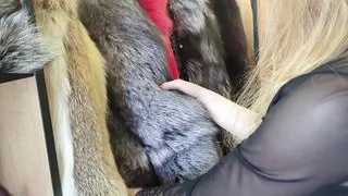 One video - 10 different outlooks! Choose your favourite fur coat! Dream fuck in fur coats!