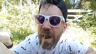 Hitchiker drank my piss and pee in my pussy