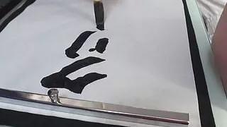 Japanese solo girl masturbating and writting uncensored.