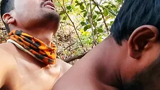 Indian Gay - Fast Time He is a Village boy and he is young and now he is busy fucking in the jungle Forest Sex.
