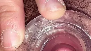 Perforated plug in the pussy
