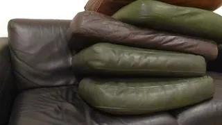 Humping on a leather cushion tower