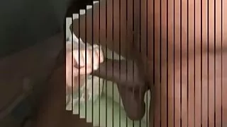 Pretty yellow girl in pink outfit tasted big black cock in all her holes