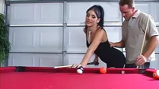 Lingerie clad beauty eats a fat cock then swallows cum