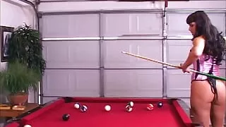 Giddy brunette sucks a hard cock then swallows cum