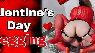 Valentine's Day Anal Pegging! Femdom Feminization Sissy Sissified Sub Female Domination BDSM Real Homemade Milf Stepmom