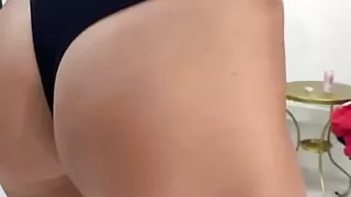 worship teasing flashing tanned ass in thong