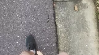 At a rest area on the highway.