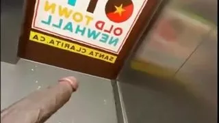 Bbc in Public Elevator opening the door (Almost Caught)