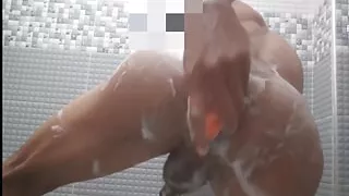 MOROCCO 2024 Watch me first soap up my body and have anal sex in a bathroom PART 2