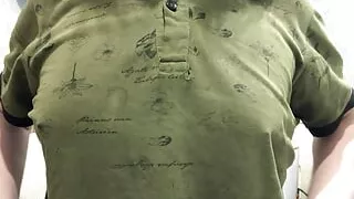 The princess gently caresses her breasts