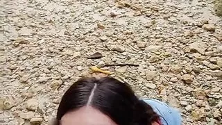 This Slutty Teacher sucked a stranger's dick on the Beach