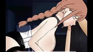 Miss Makima Submissive Deepthroat for Devil Hunter