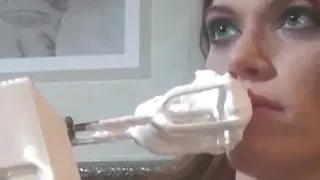 A Redheaded Lesbian Babe Is Making Other Big Breasted Lady Eat Cakes and Fruit