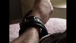 Milked whilst tied in crotchless panties