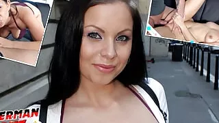 German scout - Natural PAWG college girl Mila raw pickup casting fuck