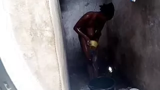 My Ebony Stepsister in The Shower