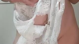 putting on my lingerie to record my video for onlyfans
