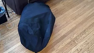 Feb 18 2023 - Duffel Bagged in my latex sack and breathing my sweaty hiviz vest with my punishment top, heavy bondage breathplay