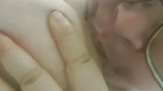 sucking on my breasts