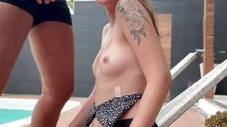 Enjoying a day at the pool and fucking until I cum